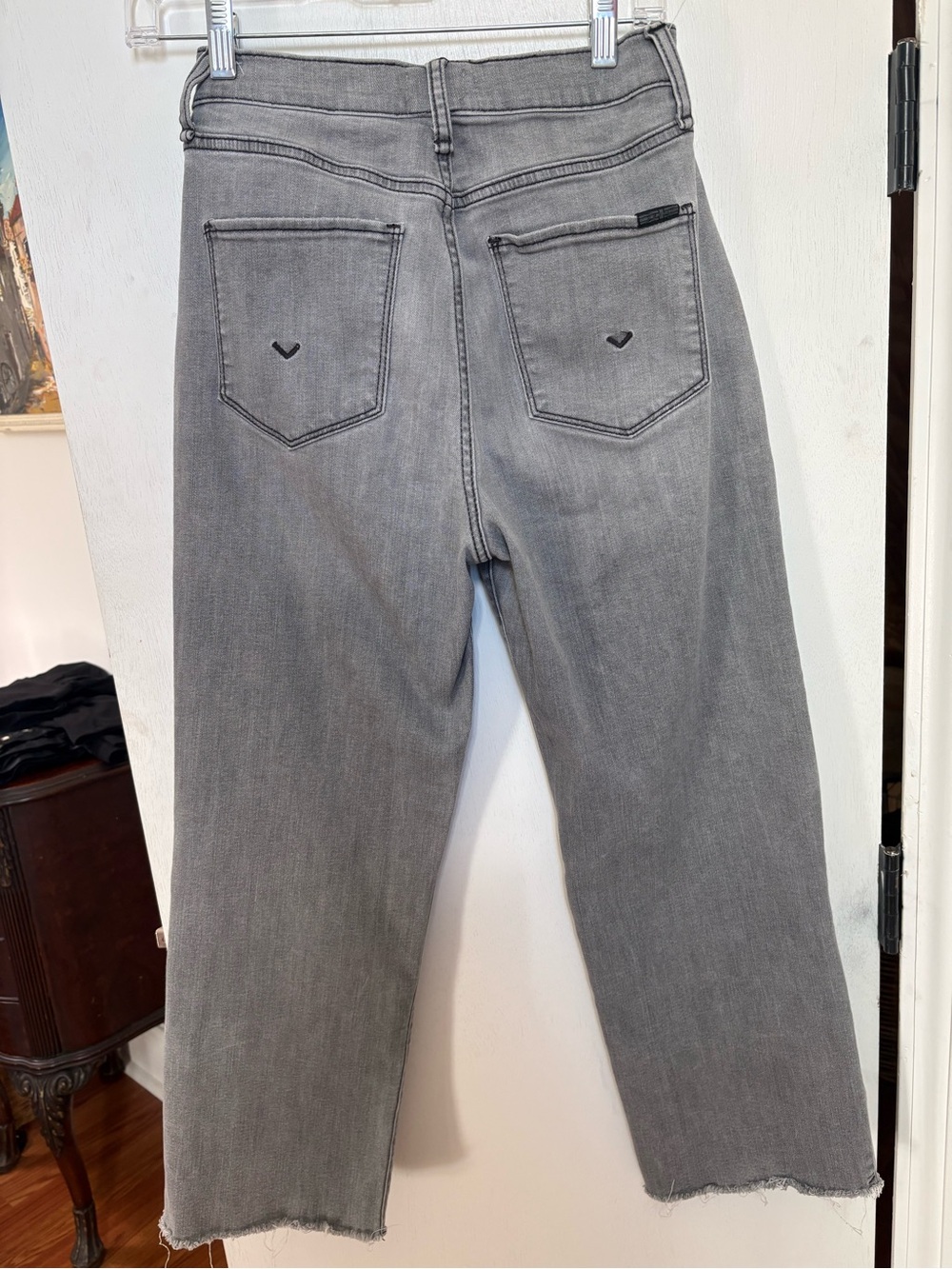 Hudson NOA Straight-Leg Jeans in Light Gray - Picture 3 of 6